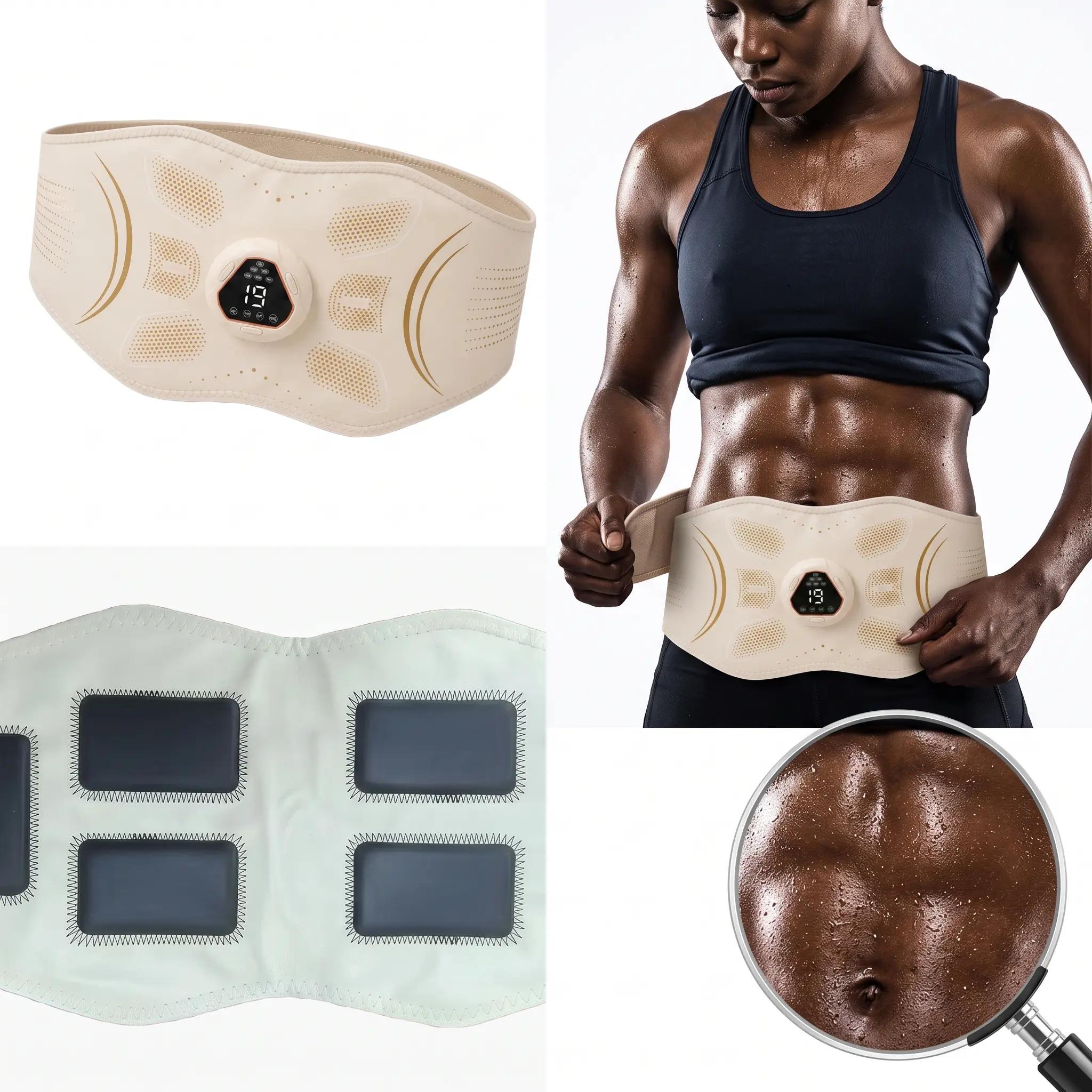 Lightweight abdominal workout belt, comparable training experience to Sky Push Up Bars & Twist Waist Workout Alison (Not a medicine or supplement)