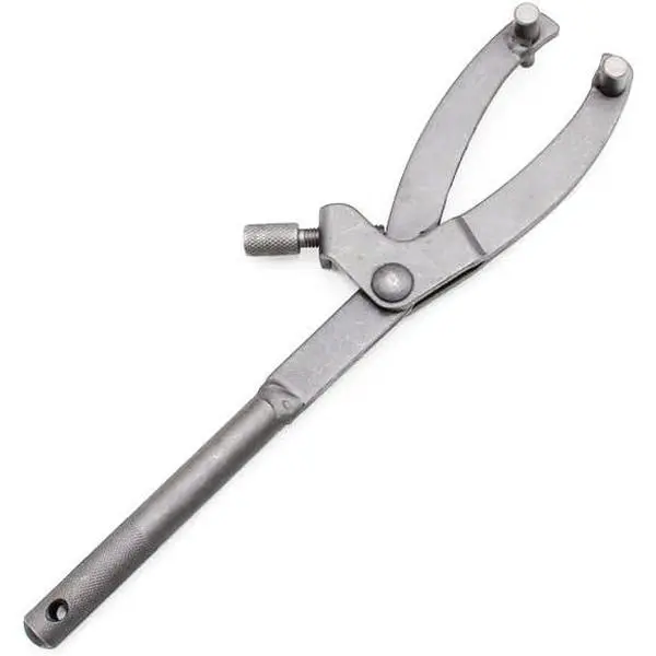 Iron Metal Flywheel Variator Spanner Wrench - Adjustable, Multiple Slot Fits, 29.7cm Length, 15mm-120mm Arms Opening Width, Bike Tools & Equipment for Scooter Flywheel Hub, Fan Clutch Components