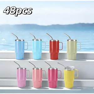 48pcs  USA Warehouse 3oz Blank Sublimation Stainless Mini Tumbler Shot Cups Mug With Handle  Perfect for Your Drinks -Drinkware, Bottle