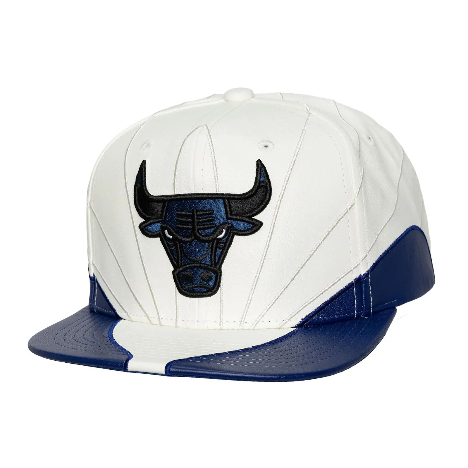 Chicago Bulls White/Blue Day 12 Snapback Hat NBA Throwback Cap Adjustable Fan Gear Mitchell & Ness