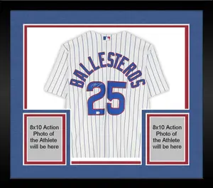 Framed Moises Ballesteros Chicago Cubs Autographed White Nike Replica Jersey - Fanatics Authentic Certified