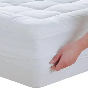 1-Inch Quilted Fitted Fluffy & Soft Mattress Pad, Cooling Protector Cover with 8-18” Deep Pocket, Full, White