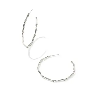 Kendra Scott Carrie Silver Over Brass Hoop Earrings - Silver Kendra Scott Carrie Silver Over Brass Hoop Earrings - Silver