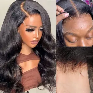 WOWANGEL Wear to Go 5x5 Body Wave Wig HD Lace Closure Wig Glueless Wig 180% Density Black Human Hair