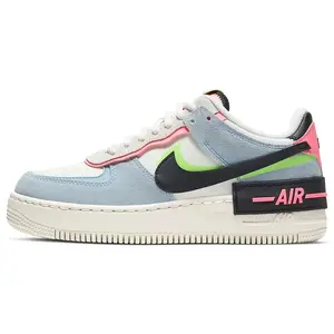 Nike Air Force 1 Shadow Premium Multi-Color Pastel Double Layered Swoosh Stacked Midsole Comfort Casual Lifestyle Sneakers CU8591-101
