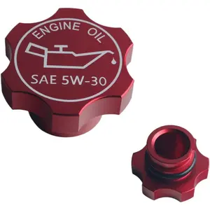Aluminum Engine Oil Filler Cap Red Compatible with GM 1992-2018 Ref Number FC208 FC242 FC219 FC243 FC252 80987 MO-99 10099 42315