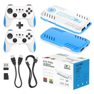 X10 Pro Retro Game Console Stick, Plug and Play HDMI Gaming Console with 2 Wireless Controllers, Built-in Classic Games and Emulators, Party Ready TV Game System