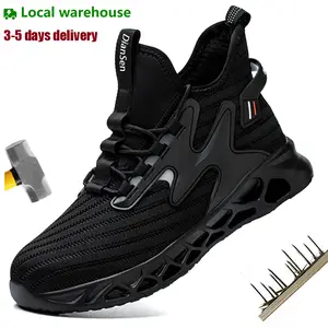 Security Boots for Men construction Work Sneakers Women Boots Breathable Steel Toe Shoes Safety Puncture-Proof Men Indestructible Boots stylish fashionable footwear anti-puncture resistant