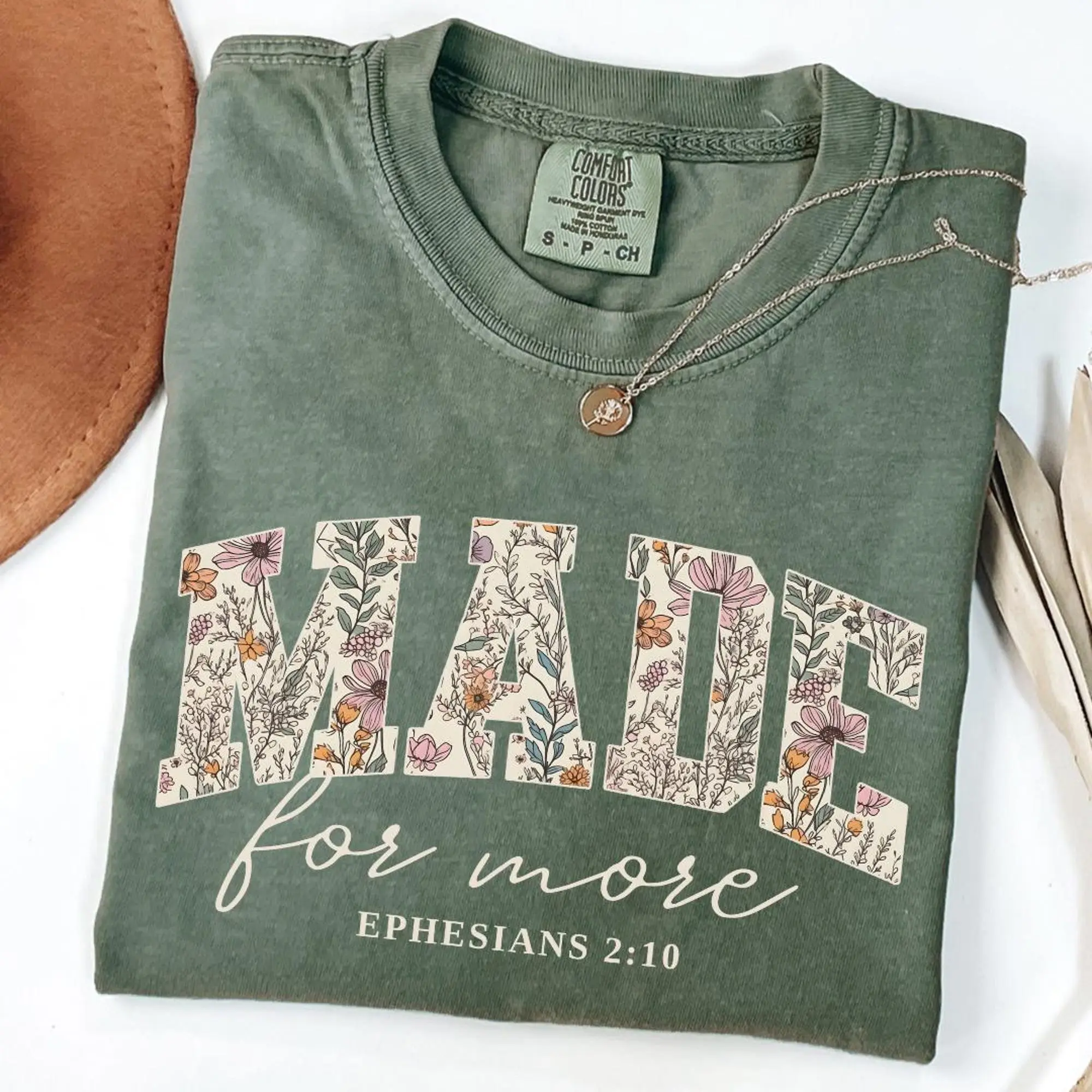 Comfort Colors Bible verse shirt, Cute Christian shirt for women, Christian Made For More Gift shirt