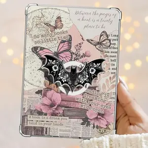 Floral Black Bat Spooky Kindle Grip Books Bookish Magnetic Kindle Grip Book Lover Kindle Accessories Phone Holder PopSocket Phone Grip Magnetic Pop Socket Phone Grip