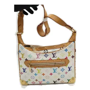 Pre-owned Louis Vuitton Multicolore coated canvas Takashi Murakami Shoulder Bags boulogne White Multicolore (white base with multicolor LV monogram) Very Good S014260416037