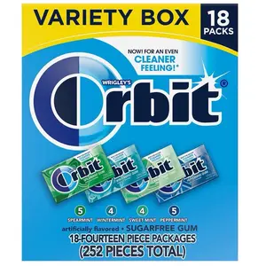 Orbit Mint Sugar Free Chewing Gum, Variety Pack, 14 pcs., 18 pk.