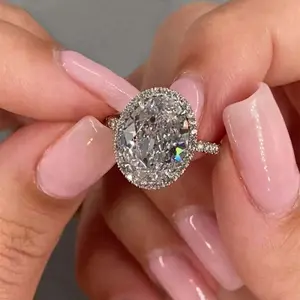 Maxine Elegant 3.5ct Oval Cut Engagement Ring,5A Cubic Zirconia Women's Ring Jewelry,Promise Ring for Daily,Travel,Proposal,Wedding,Birthday,Anniversary