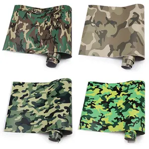 50cm Camouflage Vinyl PVC Car Sticker Wrap Film Digital Woodland Army Military Green Camo Desert Decal For Auto Motorcycle