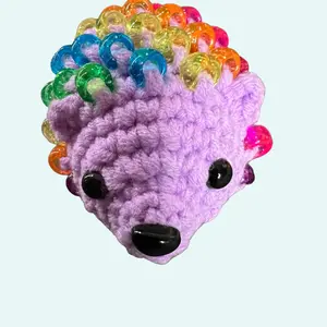 homemade crochet porcupines desk pets/animals
