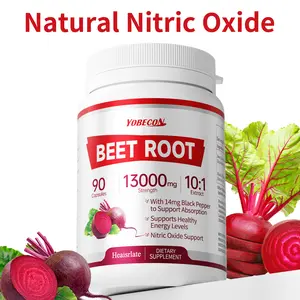 beet root capsules - beetroot for blood flow and circulation, energy and overall health, 90 capsules