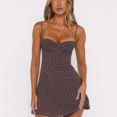 Motel Valina Polka Dot Halter Mini Dress - TikTok Shop Motel Valina Polka Dot Halter Mini Dress - TikTok Shop