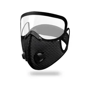 Fold-Flat Carbon Filter Dust Mask, Reusable Detachable Adjustable Breathable Mask for Gardening, Motorcycle Riding