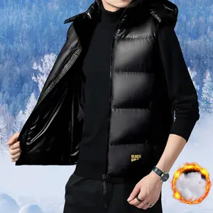 Men's Autumn-Winter Hooded Sleeveless Outdoor Casual Detachable Waistcoat