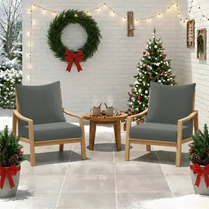 Downluxe Waterproof Outdoor Chair Cushions, Outdoor Cushions for Patio Furniture with Removable Cover, Outdoor Deep Seat Patio Cushion Set with Backrest for Sofa, Couch and Patio Chairs, Christmas Dinner Party Home Decor, #TikTokShopBlackFriday