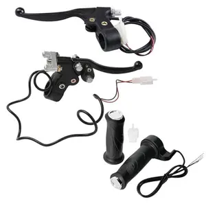 Go Kart Twist Throttle Handlebar Hand Grips 24V 36V 48V 7/8" 22mm with Brake Lever Kit Universal for E-Bike Scooter ATV UTV Drift Trike Golf Cart Quad Buggy Dune Moped 4 Wheeler Tricycle Motorcycle