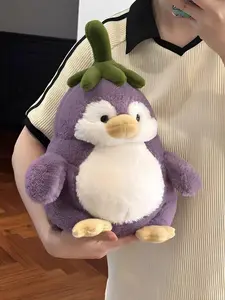 Cute Plush Toy Doll Soothing Doll Birthday Gift in Purple Penguin Design for Kids Perfect for Special Moments Comfort