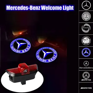 2 Pack HD LED Welcome Door Projector Lights for Mercedes Benz Amg E-Class W213 2017, C-Class W206, S-Class W223