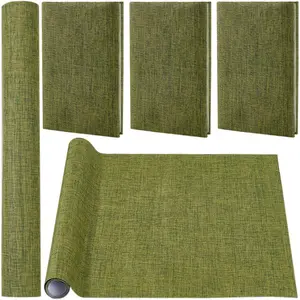 51 x 11.8 Linen Book Cloth Olive Book Binding Fabric Paper Backed Bookcover Densely Woven Cloth for Album Scrapbooking Archival Covering Protector Bookbinding Supplies