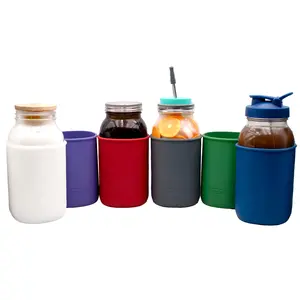 Silicone Sleeve for Half Gallon 64oz Mason Jars Silicone Sleeve for Half Gallon 64oz Mason Jars