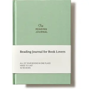 The Reading Journal - 52 Reviews, Book Journal for Book Lovers and Readers, Review and Track Your Reading, Green