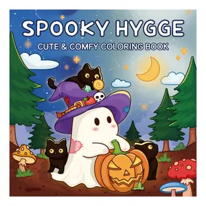 Spooky Themed Ghost Coloring Book, Cute Ghost Themes and Patterns for Stress Reduction, Creative Art Therapy for Relaxation, Halloween, Drawing Book