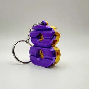 Cool and Unique Kobe Bryant #8 Keychain (3D Printed)