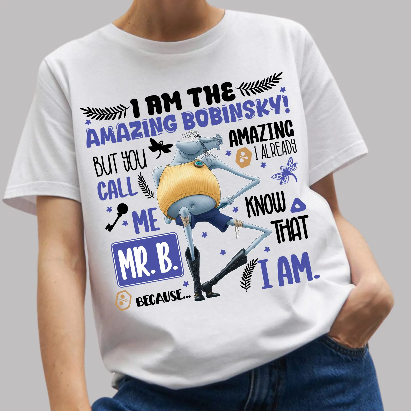 Mr Bobinsky Shirt, Cor.a.line Cute Cartoon Movie Funny Quote, Meme Sweatshirt Hoodie