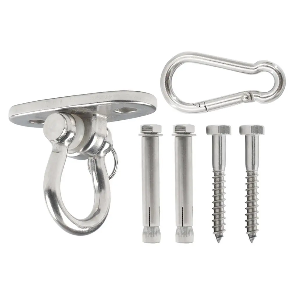 1Pcs Removable and Easy to Connect Stainless Steel Heavy Duty Swing Hangers, Swing Hooks, Swing Yoga Hammock Chair Sandbag, Swing Sets, 4 Expansion Bolts, 2000 LB Capacity