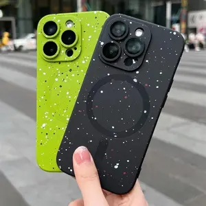 Matte Soft Silicone Case For iPhone 15 14 13 12 11 Pro XS Max XR 8 Plus For Magsafe Wireless Charging Magnetic Bumper Back Cover