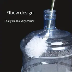 Pure water bucket brush, extended brush bucket, washing bucket artifact, mineral water bucket brush, long handle bucket water cleaning brush, Household Cleaning Tool