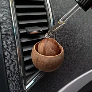 Cute Egg-Shaped Essential Oil Diffuser Wood, Car Air Vent Clip, Office Home Bedroom Aromatherapy, Multi-Scene Use, Car Interior Diffusers, Car Accessories