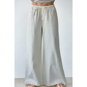 It's Groovy Wide Leg Jeans in Ecru