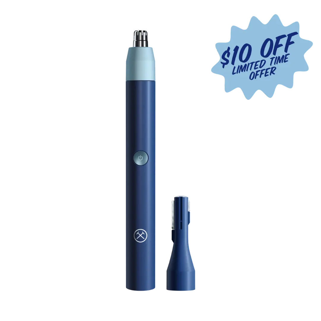 Dollar Shave Club  Detail Trimmer, 360° Nose/Ear Trim, 2 Trimming Heads, IPX7 Rated, USB-C Charge with USB-C Cable, Rinse Clean