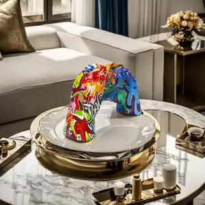 Doodle Heart Hand Resin Sculpture Ornament, Statue, Decorative Sculptures, Art Figurine, Art Craft Decorative Piece, Desktop Bookshelf Entryway Colorful Artwork, Perfect Gift