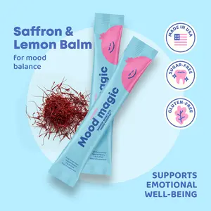 JoySpring Mood Saffron Natural Pixie Stick 25 Pack – Saffron Supplement | Unprocessed Mood Booster Support, Emotional Balance, Stress Relief, and Mental Clarity