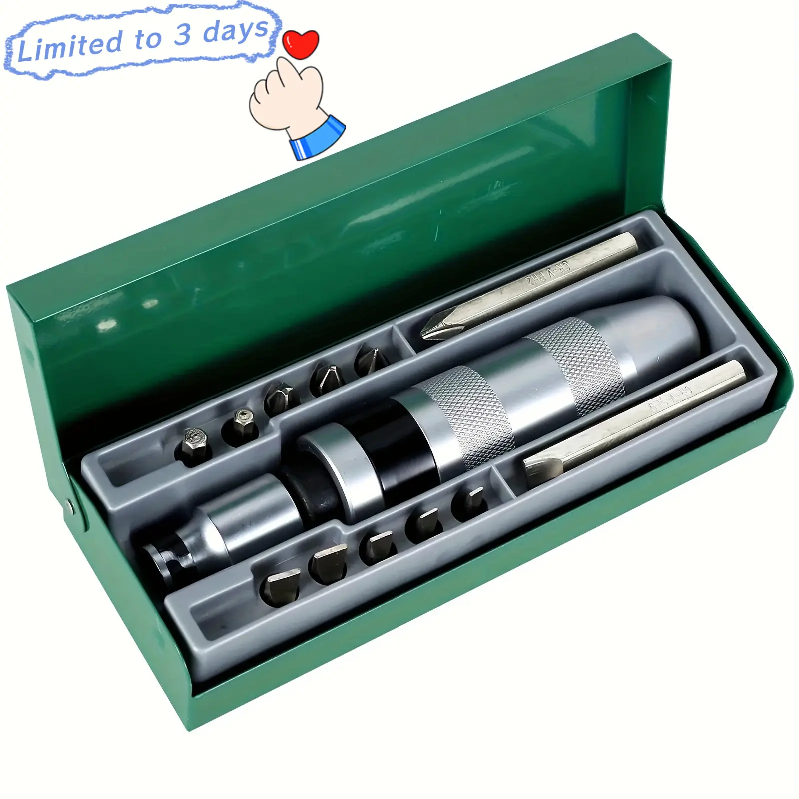 OUDISI 13-Piece Multifunctional Screwdriver Kit - CR-V Steel Professional Impact Tool Set with Bits, Anti-Slip Grip, Magnetic Lock, High Quality Hardware for Heavy Duty Repair Tasks, Ideal Gift
