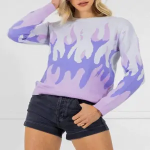 Purple Flames Sweater