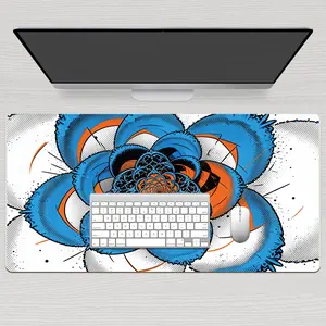 LIVEKEY 80x40cm Large Gaming Mouse Pad with Stitched Edge, Non-Slip Base & Smooth Surface for Precision Control - Aesthetic Sunset Beacon Landscape Desk Mat