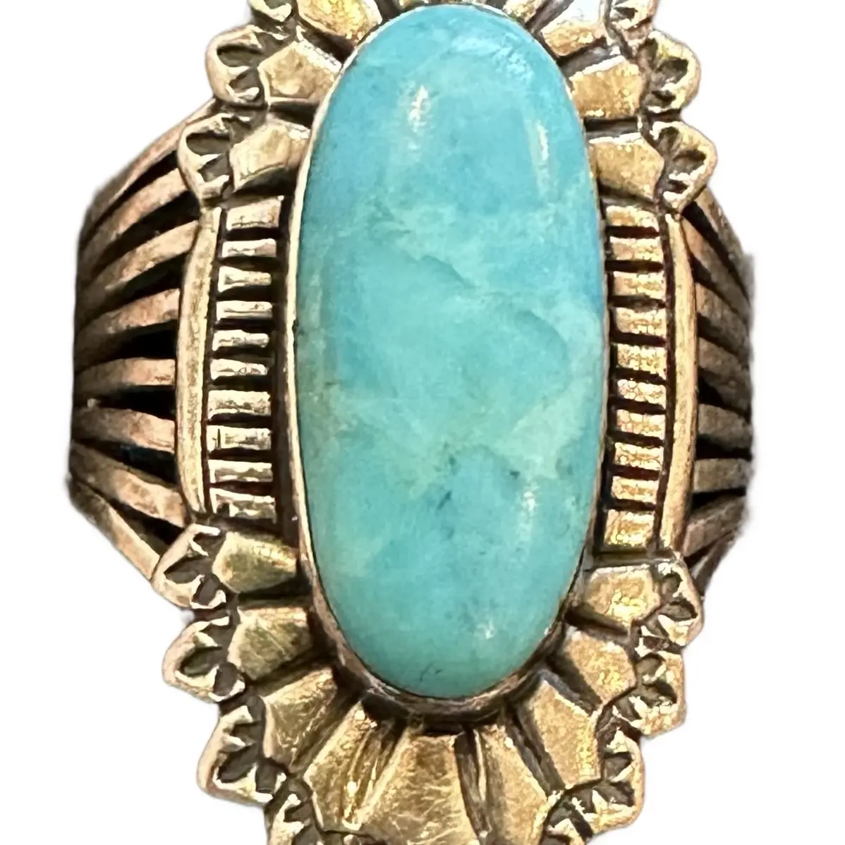 Vintage 925 Turquoise Hallmarked Ring size 7
