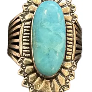Vintage 925 Turquoise Hallmarked Ring size 7