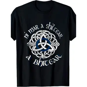 Celtic Irish Gaelic Quote T Shirt Featuring Vintage Graphic Design and Celtic Knot Pattern Perfect for Casual and Themed Events