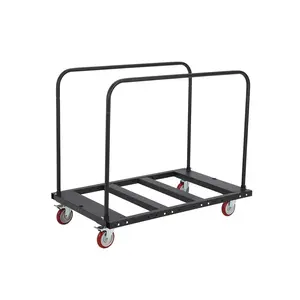 GARVEE Folding Table Cart with 1800 Lbs Capacity, Heavy Duty Panel Cart Featuring 4 Silent Wheels and Metal Frame, Ideal for Moving Wall Panels, Sheetrock, Lumber in Garage, Home, or Warehouse