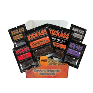 Kickass Snacks The Kickass 3oz Beef Jerky Bundle - Top Selling Flavors in 3Pack Natural High Protein Dried Snack Made in US Organic Premium Smoked Dry