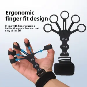 Silicone 5-Finger Finger Trainer Wrist Resistance Band Shooting Correction Aid Basketball Training Grip